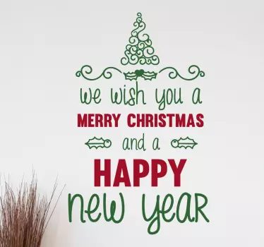 Wandtattoo Weihnachtstext - TenStickers