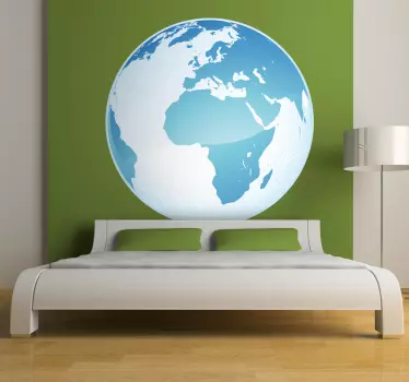 Wandtattoo Welt mit Afrika und Europa - TenStickers