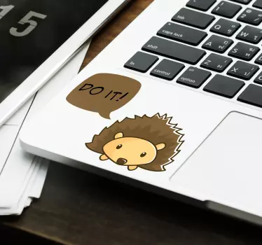 Laptop Aufkleber Tier DO IT Igel - TenStickers