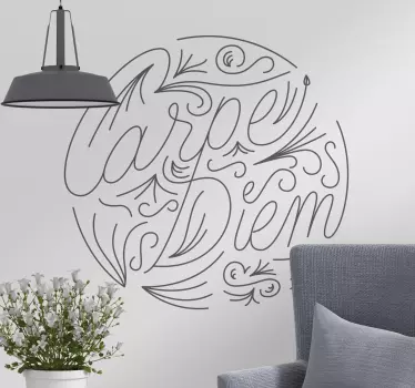 Wandtattoo Schlafzimmer Carpe Diem Verzierung - TenStickers