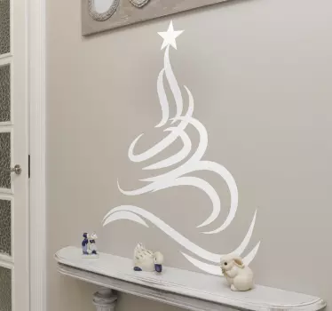Wandtattoo Baum filigraner Weihnachtsbaum - TenStickers