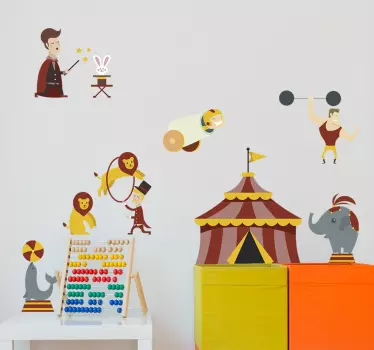 Wandtattoo Zirkustiere - TenStickers