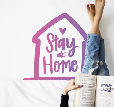 Wandtattoo Zitat erinnerung: zuhause bleiben - TenStickers