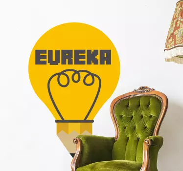 Wandtattoo Zitat eureka-ideen erleuchten den geist - TenStickers