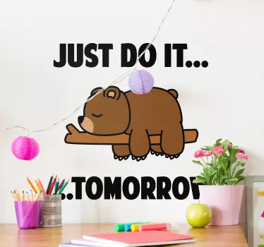 Wandtattoo zitat mach es einfach morgen - TenStickers