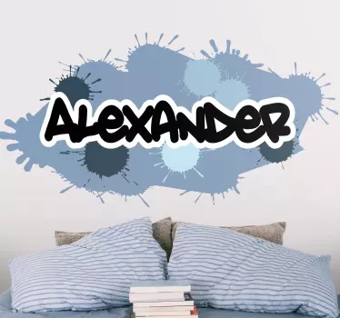Wandtattoo Jugendzimmer personalisierter namensaufdruck - TenStickers