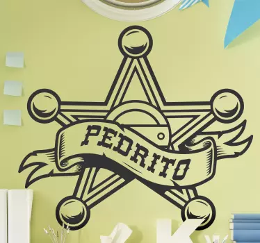 Wandtattoo Zitat sternabzeichen mit namen - TenStickers