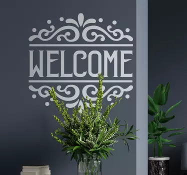 Spruch für Zuhause Willkommen Retro - TenStickers