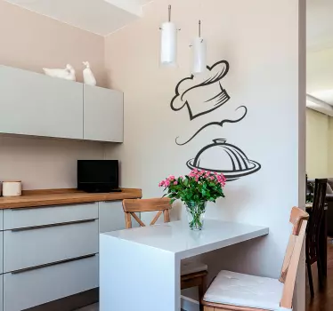 Wandtattoo Kochen Elemente Skizze - TenStickers