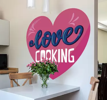 Wandtattoos Küche Liebe es zu kochen - TenStickers