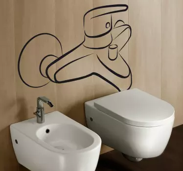 Wasserhahn Aufkleber - TenStickers