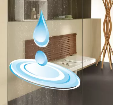 Wassertropfen Aufkleber - TenStickers