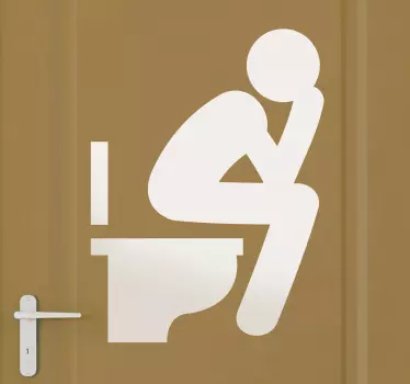 Wandtattoo Badezimmer, WC Aufkleber Sitzen - TenStickers