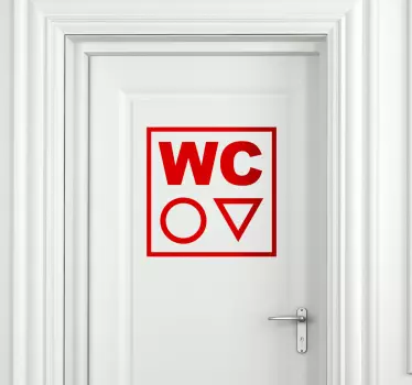 WC Toiletten Türaufkleber - TenStickers