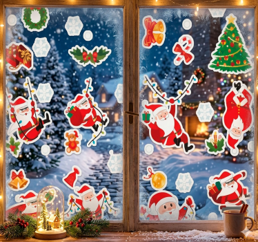 Weihnachtsaufkleber fenster weihnachtsset - TenStickers
