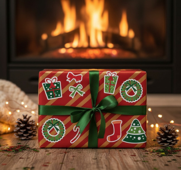 Weihnachtsaufkleber klassische weihnachtselemente - TenStickers