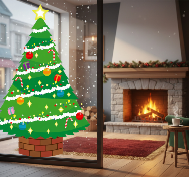 Weihnachtsaufkleber weihnachtsbaum - TenStickers