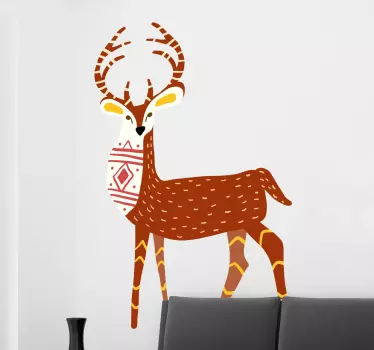 Weihnachtshirsch Wandtattoo - TenStickers