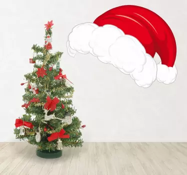 Weihnachtsmütze Aufkleber - TenStickers