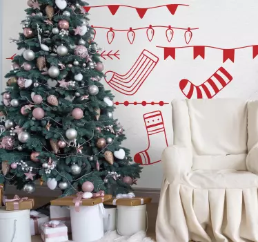 Weihnachtssticker festliche feiertagsmuster - TenStickers
