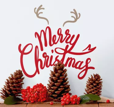 Weihnachtssticker festlicher rentiergruß - TenStickers