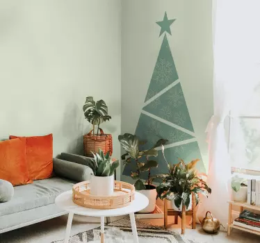 Aufkleber Weihnachten Geometrischer Weihnachtsbaum - TenStickers