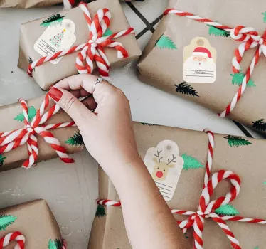 Aufkleber Weihnachten Weihnachtsgeschenk Etiketten - TenStickers