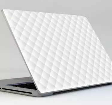 Gesteppte Textur Laptop Sticker - TenStickers