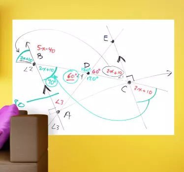 Weiße Whiteboard Folie - TenStickers