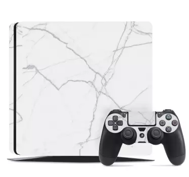 Weißer Marmor ps4 Aufkleber - TenStickers