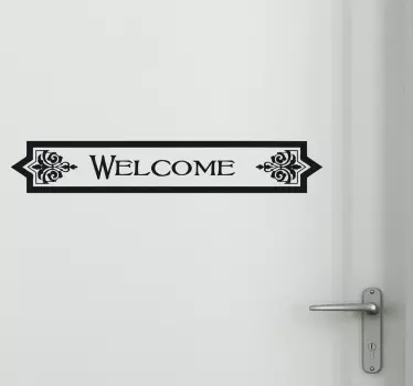 Welcome Schild Aufkleber - TenStickers