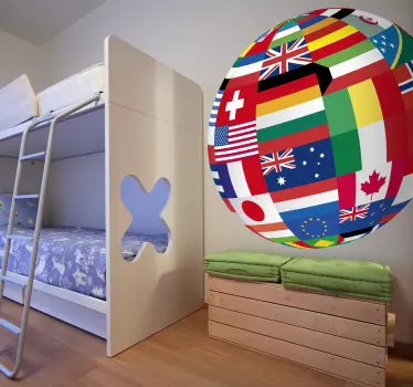 Welt aus Flaggen Aufkleber - TenStickers