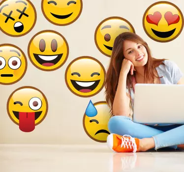 Whatsapp Emoticons Aufkleber - TenStickers