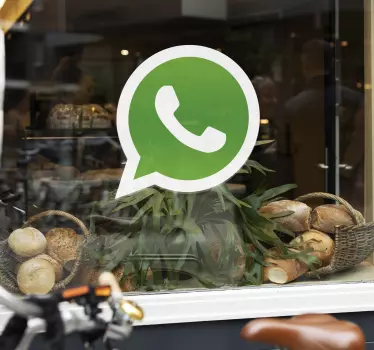 Whatsapp Logo Schaufensteraufkleber - TenStickers