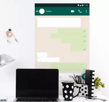 Whiteboard Folie anzeige der messaging-schnittstelle - TenStickers