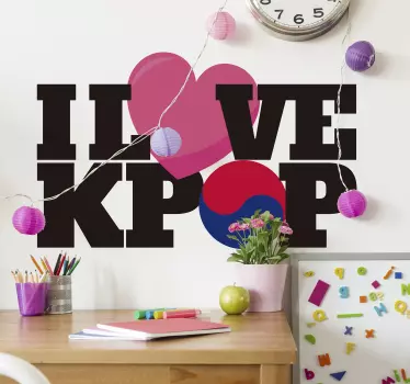Whiteboard folie ich liebe kpop - TenStickers