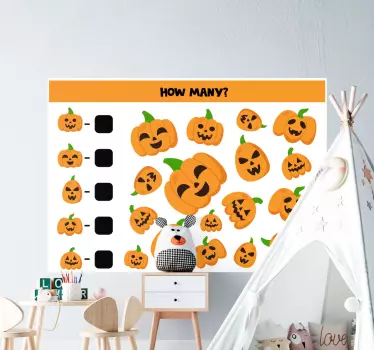 Whiteboard Folie kürbiszählspiel - TenStickers