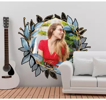 Whiteboard folie mit individuellem blumenrahmen - TenStickers