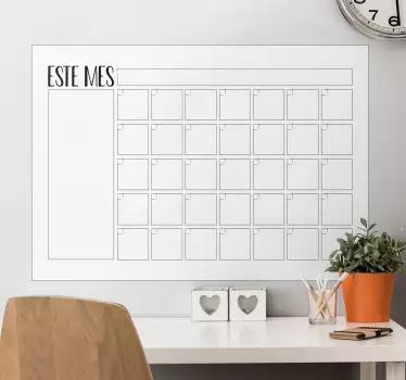Whiteboard Folie monatsplanertafel - TenStickers