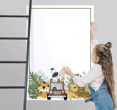 Whiteboard folie tier-safari abenteuer - TenStickers