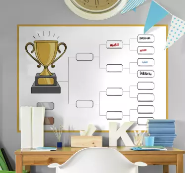 Whiteboard folie turnierbaum diagramm - TenStickers