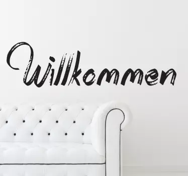 Willkommen Wandtattoo Wohnzimmer - TenStickers