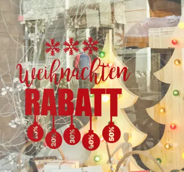 Winter Angebot Schaufensteraufkleber Weihnachten - TenStickers