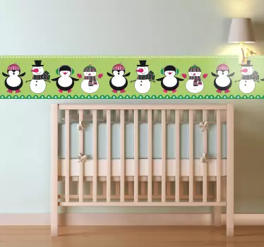 Winter Bordüre Kinderzimmer Aufkleber - TenStickers