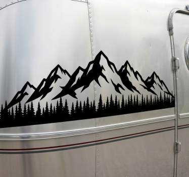 Wohnmobil aufkleber abenteuerliche bergdekoration - TenStickers