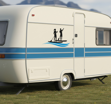 Wohnmobil aufkleber aktives paddelboarding duo - TenStickers