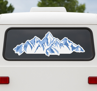 Wohnmobil aufkleber bergsilhouette - TenStickers