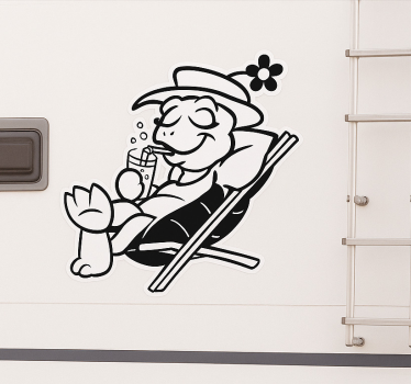 Wohnmobil Aufkleber chill-urlaub-schildkröte - TenStickers