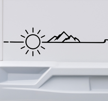 Wohnmobil Aufkleber custom naturlandschaft - TenStickers