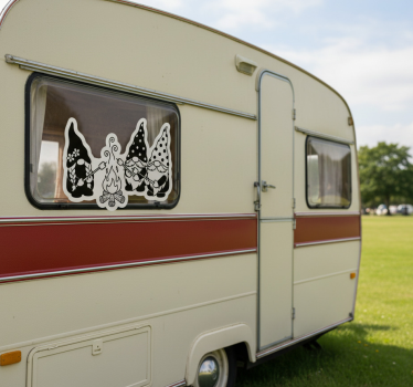 Wohnmobil aufkleber fröhliche lagerfeuer zwerge - TenStickers